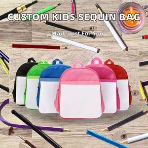 Children Custom School <b>Backpack</b> Sequin Print Sublimation Blanks for Dye DIY Christmas Gift SUBLANK Brand Zipper Closure Interior - Product Image 2