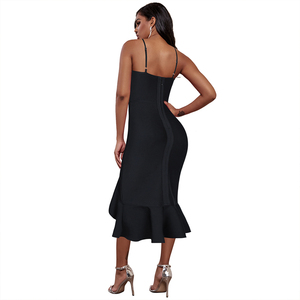 2021 nuovo elegante spacco laterale da donna in discoteca <span class=keywords><strong>abiti</strong></span> da sera lunga sirena da spiaggia <span class=keywords><strong>abiti</strong></span> fasciati per donne Sexy - Product Image 3