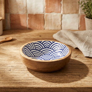 Tazones para Ensalada Clásicos de Madera de Acacia, Ecológicos, Aptos para Alimentos, para Uso en Fiestas en Casa, Color Natural - Product Image 1