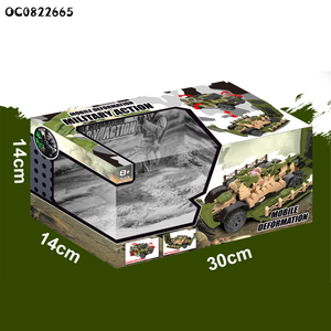 Enfants cool déformation réservoir jouet 5ch rc voiture militaire jouet 1:6 échelle avec avion militaire - Product Image 6