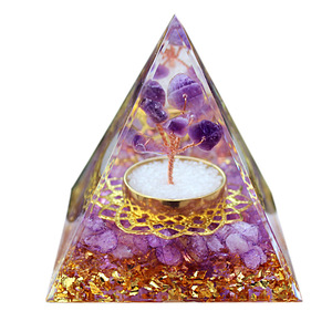 <b>Crystal</b> Epoxy Pyramid Amethyst <b>Tree</b> Resin Ornament Home Decoration Desktop Craft Collection - Product Image 5