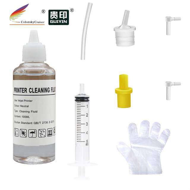 ACC-CF100 Print Head Cleaner Cleaning Solution Liquid Fluid for HP 711 DesignJet T520 T120 100ml