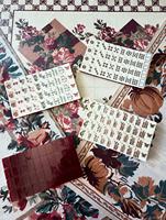 Jeu de Mahjong Américain en Acrylique 3 Couches, 160 Tuiles, Thème Portrait de Femme Vintage Mid-Century, Thé de l'Après-midi, Logo Personnalisé, Vente en Gros