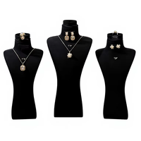 Présentoir buste en microfibre pour bijoux, colliers, boucles d'oreilles et pendentifs – Idéal pour la vente en gros et les comptoirs d'exposition