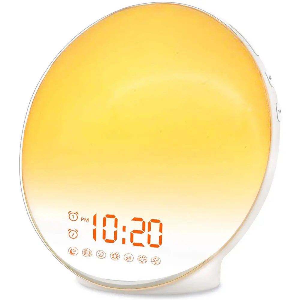 Smart Wake Up Light Sunrise Alarm Clock for Kids Adults Bedrooms