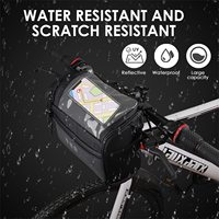 Sac de guidon pour vélo, sac de voyage pour vélo avec design réfléchissant, capacité de rangement pour bouteille d'eau, pour le cyclisme et les voyages
