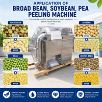 Machine industrielle de décorticage de soja pour le traitement des fèves, haricots noirs, pois et lentilles