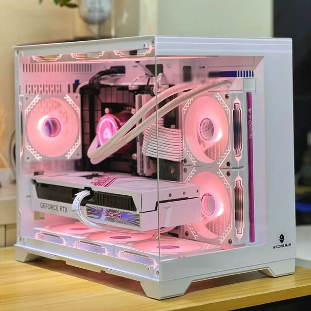 Lonely Warrior ITX Snow White Computer Case MATX Sea View Room 240/360 Water Cooled Full Side Transparent Desktop Plastic ATX