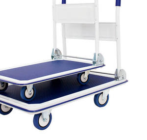 Carretilla Plegable de Acero Reforzado Elite con Ruedas Giratorias de 360 Grados y Mango Telescópico para Manejo de Materiales en Almacenes - Product Image 6