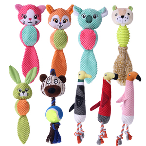 Jouets à couiner pour animaux de compagnie, animaux en peluche, renard, lapin, chien, jouets à tirer, jouet pour chien activé par le mouvement - Product Image 1