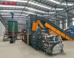 Empacadora de compresión completamente automática horizontal grande de alta calidad para cartón de papel usado con control de pantalla táctil de programa PLC - Product Image 4