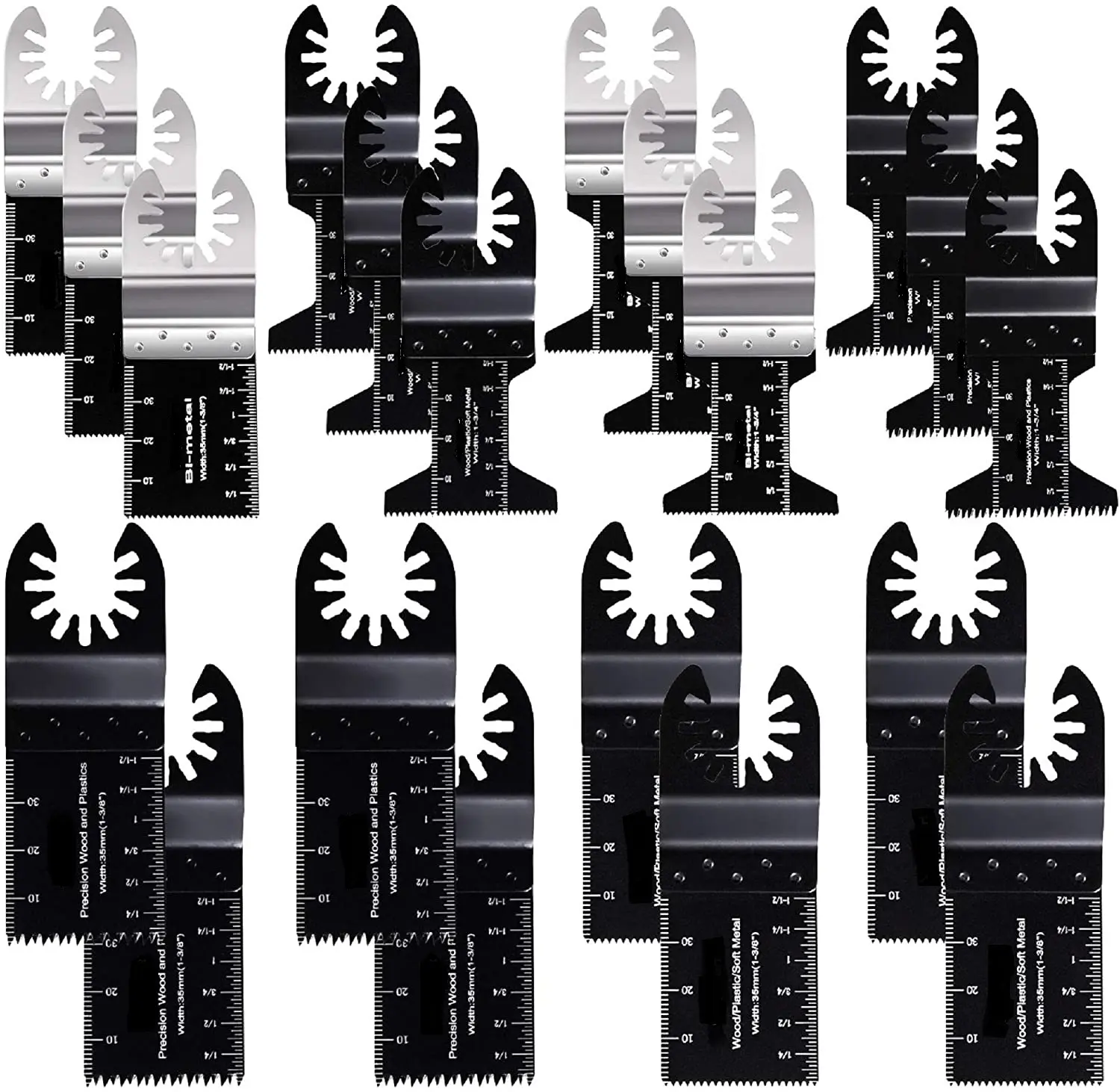 20 pcs Oscillating Blades Multitool Quick Release Saw Blades Compatible with Fein Multi master Porter Cable