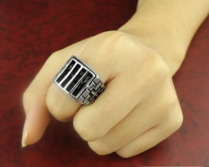 Nuovi Anelli da Uomo di Marca alla Moda in Acciaio Inossidabile 316L, Anelli con Teschio 3D, Gabbia, Scheletro, Stile Punk Vintage - Product Image 5
