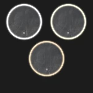 CF sin marco <span class=keywords><strong>de</strong></span> lujo redondo iluminado inteligente <span class=keywords><strong>de</strong></span> montaje en pared <span class=keywords><strong>baño</strong></span> Interruptor táctil pantalla <span class=keywords><strong>espejo</strong></span> <span class=keywords><strong>de</strong></span> <span class=keywords><strong>baño</strong></span> con luz Led - Product Image 6