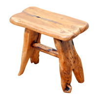 Tabouret en bois naturel sculpté à partir de racines d'arbre, banc artisanal, chaise en bois de souche, banc d'extérieur, tabouret en racines de cèdre