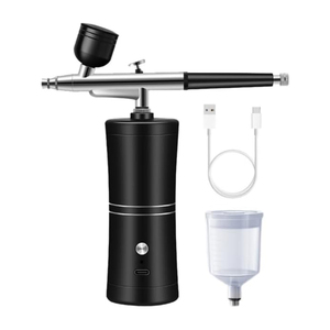 Compresseur d'air professionnel rechargeable à piston en cuivre, kit aérographe portable sans fil en ABS, respectueux de l'environnement - Product Image 1