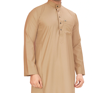 Túnica Moderna Ajustada de Poliéster 2026, Túnica Árabe Transpirable de Manga Larga para Hombre, Ropa Tradicional Musulmana - Product Image 2