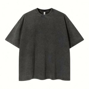 Design Custom 260GSM Heavyweight Cotton Oversized Vintage T-<b>Shirts</b> for Men Acid Washed Streetwear Distressed Blank Tees - Product Image 4