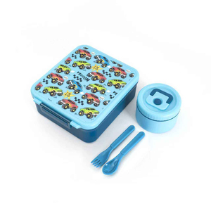 Ensemble de 3 boîtes à lunch carrées en plastique, uniques, résistantes et compatibles micro-ondes, avec sac anti-fuite pour enfants, pouvant être chauffées - Product Image 4