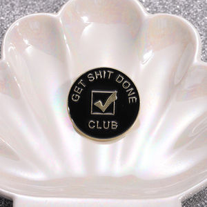 Get Shit Done Club Email Pin Grappige Zinnen Motiverende Teken Broche Revers Rugzak Badge Groothandel Sieraden Cadeau Voor Werknemer - Product Image 4