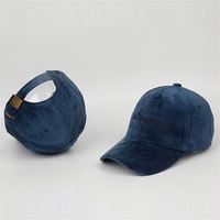 Casquette de baseball en velours de haute qualité avec logo brodé personnalisé, doublure en satin, casquette de sport