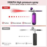 Kit de compresseur d'aérographe portable en métal avec couleur personnalisée pour le nail art et la peinture sur gâteaux