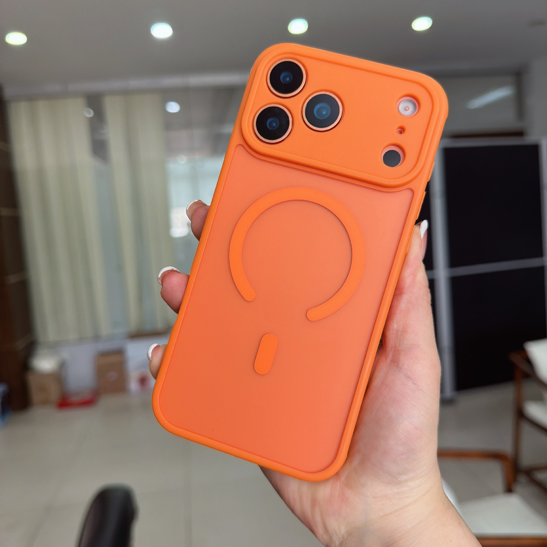 Orange + aspiration magnétique N52 (trou de précision de l'objectif)