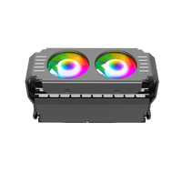 Refroidisseur de processeur en alliage d'aluminium pour ordinateur de bureau, radiateur ARGB, double ventilateur PWM, contrôle de la température, silencieux pour boîtier d'ordinateur
