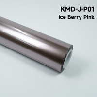 KING MARTIN Film de protection de peinture sans DMF, autocollants de carrosserie automobile, adapté aux voitures, rose baie glacée, TPU couleur PPF