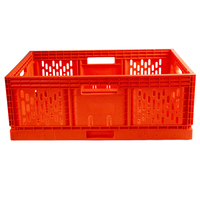 Caisse de rangement pliable en plastique pour fruits, boîte de transport pour pain, caisses pliantes empilables pour déménagement, caisses agricoles en plastique pliables