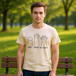 T-shirt Rock Paper Scissors unisexe, taille adulte moyenne, design graphique - Product Image 3