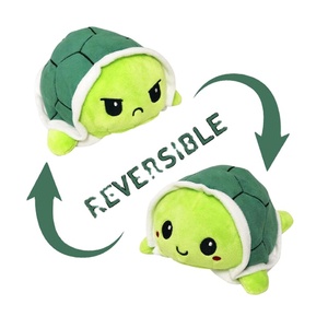 Custom carino reversibile Flip gatti peluche peluche peluche animale morbido per i bambini regalo di natale come compagno di umore PP cotone ripieno - Product Image 2