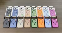 Étui rigide mat dépoli pour téléphones mobiles, coque magnétique en TPU+PC pour iPhone 15 16 17 18 Pro Max