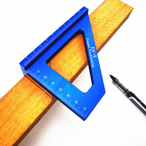 Thước Đo Góc Vuông Bằng Hợp Kim Nhôm 45 / 90 Độ, Thước Đo Góc Tam Giác, Dụng Cụ Đo Bố Trí Cho Thợ Mộc - Product Image 1