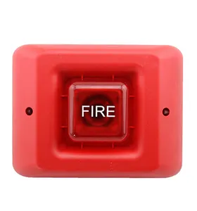 LS-105 도매 가격 12v 경적 경보 사이렌 유선 경고 화재 경보 Led 스트로브 빛 화재 경고 사이렌 화재 경보 시스템