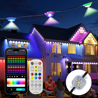 Vente flash - Éclairage LED permanent pour extérieur DC12v, étanche IP67, RGB RGBW, 3 LED, 30 mm, décoration de Noël, lumière LED point pixel