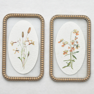 Marco de cuentas de <span class=keywords><strong>madera</strong></span> pintura decorativa arte de pared impresión, flor minimalista botánico francés <span class=keywords><strong>Vintage</strong></span> dormitorio pintura decorativa - Product Image 1