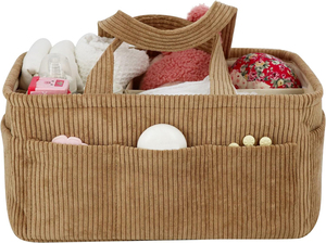 Panier de rangement pour bébé, organiseur de couches et accessoires, panier portable avec compartiments, panier de rangement pour bébé - Product Image 4