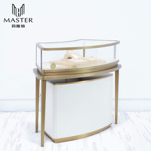 <span class=keywords><strong>Vitrine</strong></span> de Luxe MASTER pour Bijoux et Montres en Or et Platine avec Base et Étagère en Verre pour Centre Commercial - Product Image 1