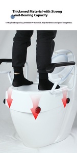 <span class=keywords><strong>Chaise</strong></span> d'appoint <span class=keywords><strong>de</strong></span> toilette moderne auxiliaire pour personnes âgées <span class=keywords><strong>Hauteur</strong></span> réglable Accoudoirs renversés Capacité <span class=keywords><strong>de</strong></span> 150kg pour la sécurité <span class=keywords><strong>de</strong></span> la salle <span class=keywords><strong>de</strong></span> bain - Product Image 6