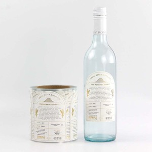 Biểu Tượng Tùy Chỉnh In Dính Chai Rượu Vang Nhãn Vàng Lá Sticker Cuộn Giấy Dán Cho Doanh Nghiệp - Product Image 1