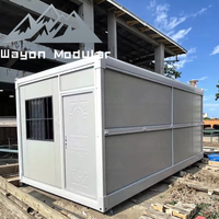 Wayon 20ft Portable Containers Maison Préfabriquée Pliable avec 2 Chambres pour Magasins Bureaux Maison