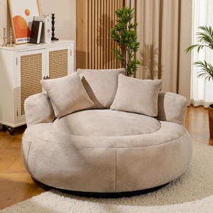 Sofá Redondo Italiano de Lujo Dwoo para Dos Personas, Sofá Moderno para Sala de Estar, Dormitorio, Hotel, Sillón Extra Grande, Sofá de Descanso - Product Image 6