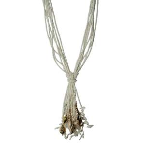 Collar de Moda con Cuentas, Acero Inoxidable 316L, Baño de Oro PVD, Resistente y Sostenible, con Colgante de Perlas y Conchas de Varias Capas - Product Image 1