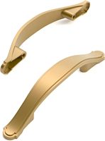 Amerdeco Lot de 10 poignées de meuble en métal bronze champagne, entre-trous de 3 pouces, installation facile, pour armoires de cuisine, commodes et salles de bain ZH0068