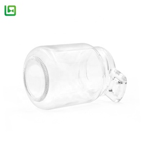 100 Ml 250 Ml Botol Gabus Telinga Tunggal Bening Bulat Bumbu Toples Kaca Kemasan Toples Penyimpanan dengan Sendok Kayu - Product Image 5