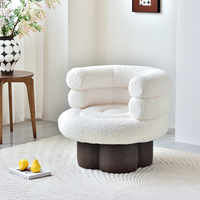 Fauteuil individuel en peluche doux et écologique, design tendance, inspiré de la dopamine, pour salon, balcon et détente des jeunes filles