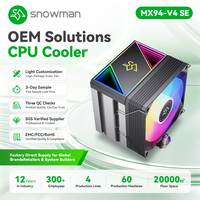 Server desain baru manusia salju 4 pipa panas Radiator pendingin CPU lampu RGB dapat diatur untuk game dan komputer Desktop kantor
