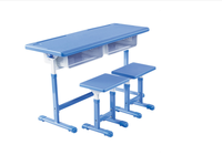 Table et chaise d'école, tables et chaises d'étude d'étudiants universitaires, bureau et chaise d'école mobilier scolaire