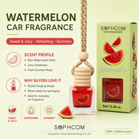 8ml Auto Aroma Diffuser Hangende Vierkante Glazen Fles Houten Dop Parfumverfrisser Private Label Groothandel Export Leverancier